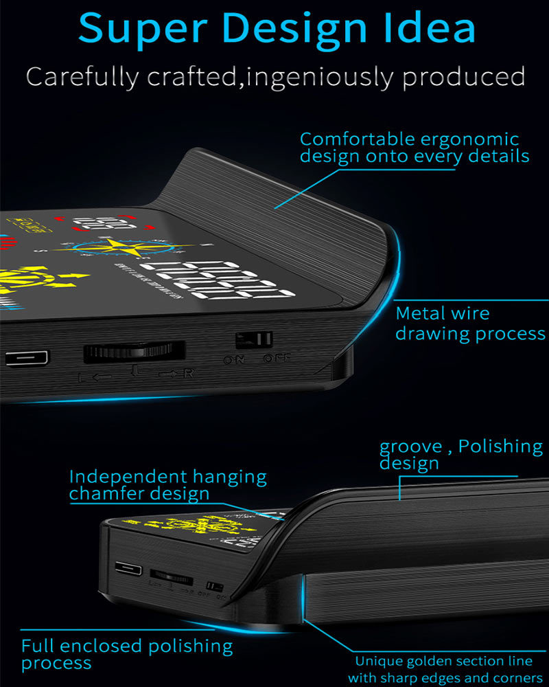 Navigation Version Usb-Powered Car Hud Head-Up Display Universal High-Definition Portable Speed Projector Q10
