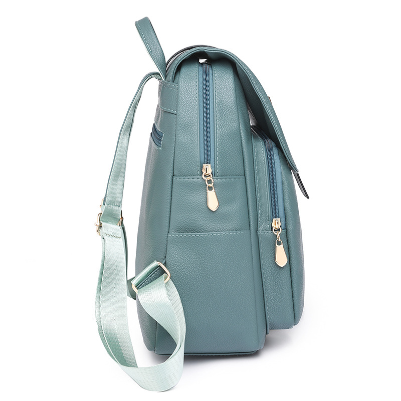 Comercio exterior al por mayor 2023 invierno nuevo estilo coreano damas PU mochila simple salvaje mochila de viaje al aire libre mochila escolar