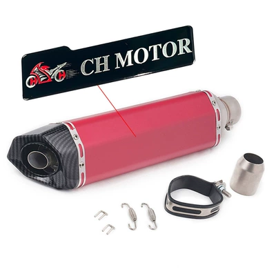 Exhaust pipe: Scooters, Suitable for Fuxi, Yongyuan - k-lengthened-small-hexagonal-round-tail-red