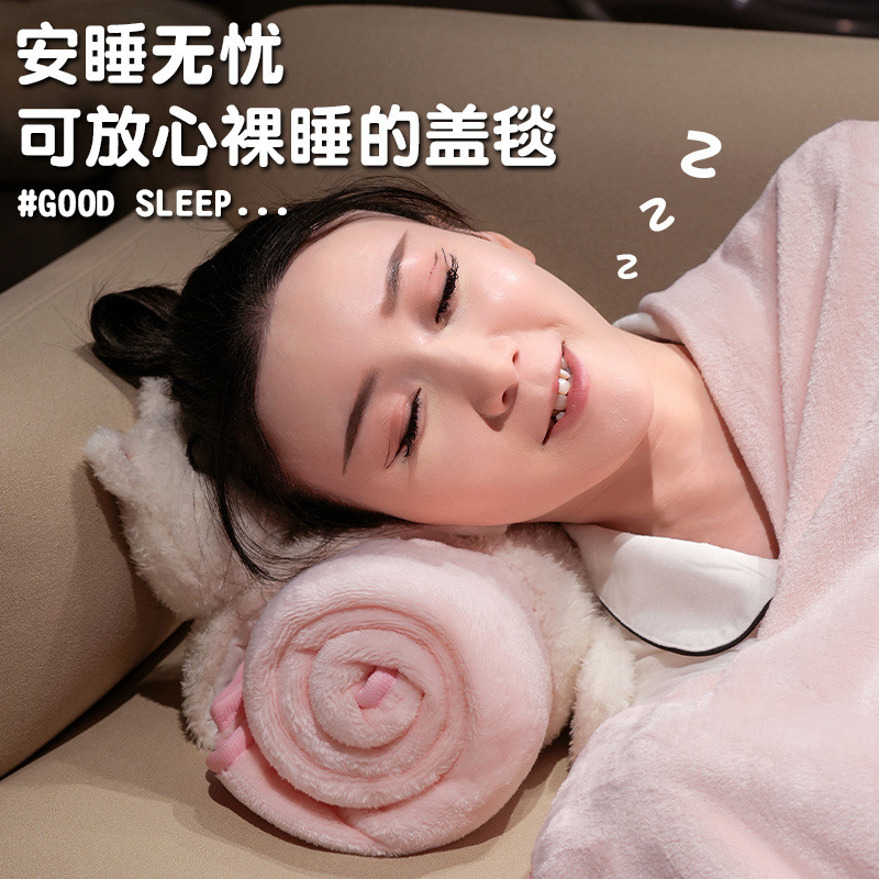 Celebridad de Internet West Highland Doll Manta de lana de coral para siesta Chal de oficina Manta de aire acondicionado para estudiantes para la pausa del almuerzo