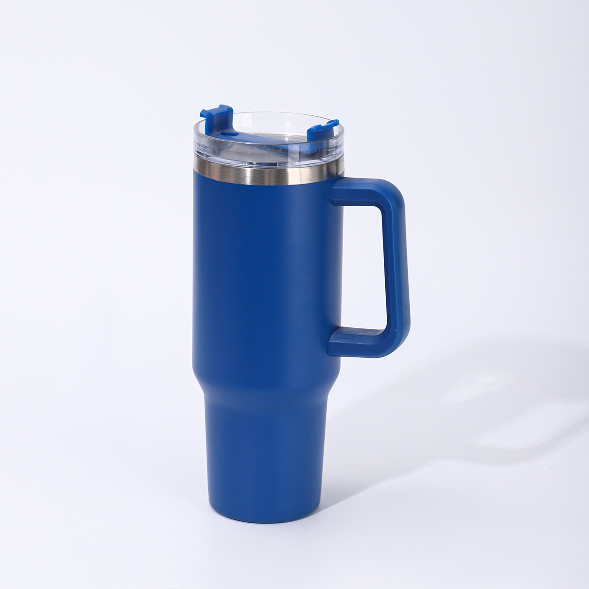 Taza de aislamiento térmico de acero inoxidable transfronteriza de alta capacidad de 40oz taza de automóvil con mango de paja taza de hielo