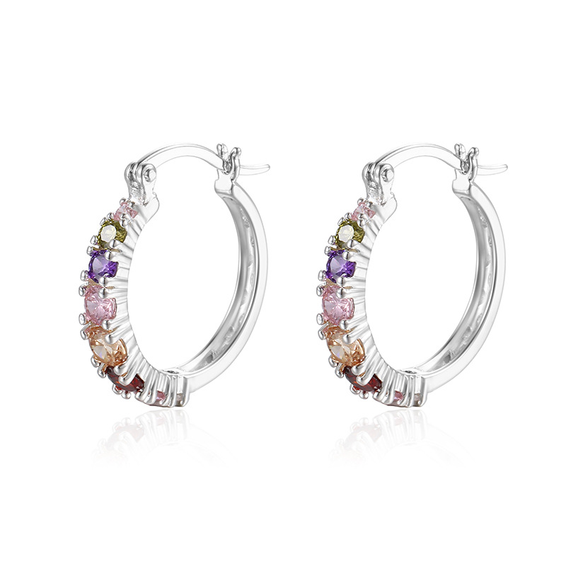 Orecchini a lobo in oro con zirconi donna gioielli di lusso_voghion.com