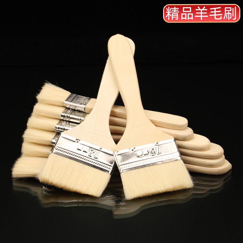 Manufacturer Wholesale Long-Handled Wool Brushes, Wooden Handle Paint Brushes, Soft Bristle Brushes, Multi-Purpose Brushes, Gift Items, Painting Tools