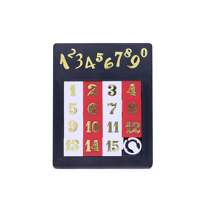 Dorado digital huarong camino nostálgico rompecabezas deslizante de los niños educación temprana inteligencia desarrollo juguete escuela kindergarten regalo