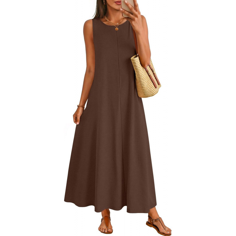 Amazon's Super Stylish 2026 Summer Long Dress, Sleeveless, High-End, Round Neck, Casual Loose Dress