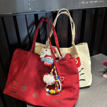 可爱帆布包HelloKitty单肩大容量手提卡通托特包爆品厂家加厚帆布