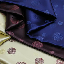 中国风唐装棉袄棉裤长袍马褂寿衣装饰面料提花织锦缎丝绸清仓布料