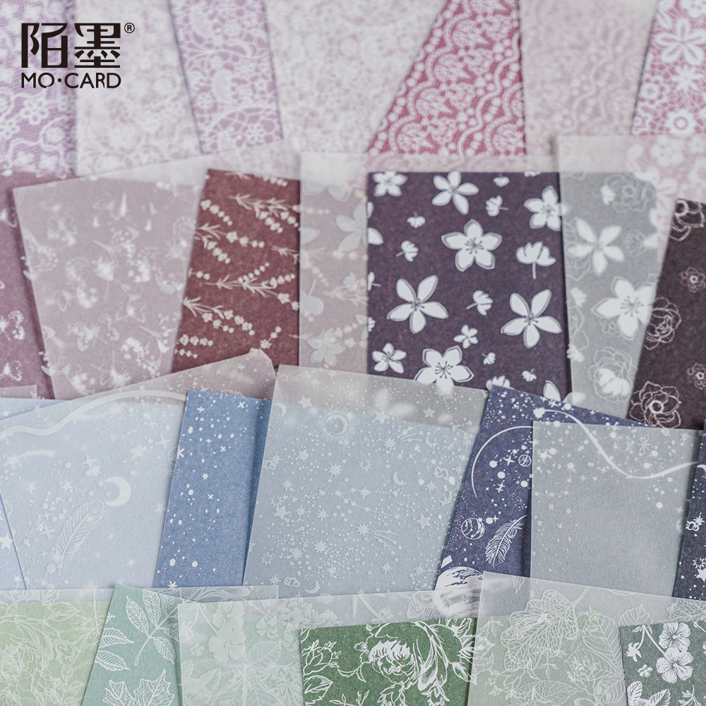 Momo Material Paper Nature Style Dual Pack White and Black Notebook Decor 30 Sheets, 6 Designs to Choose From