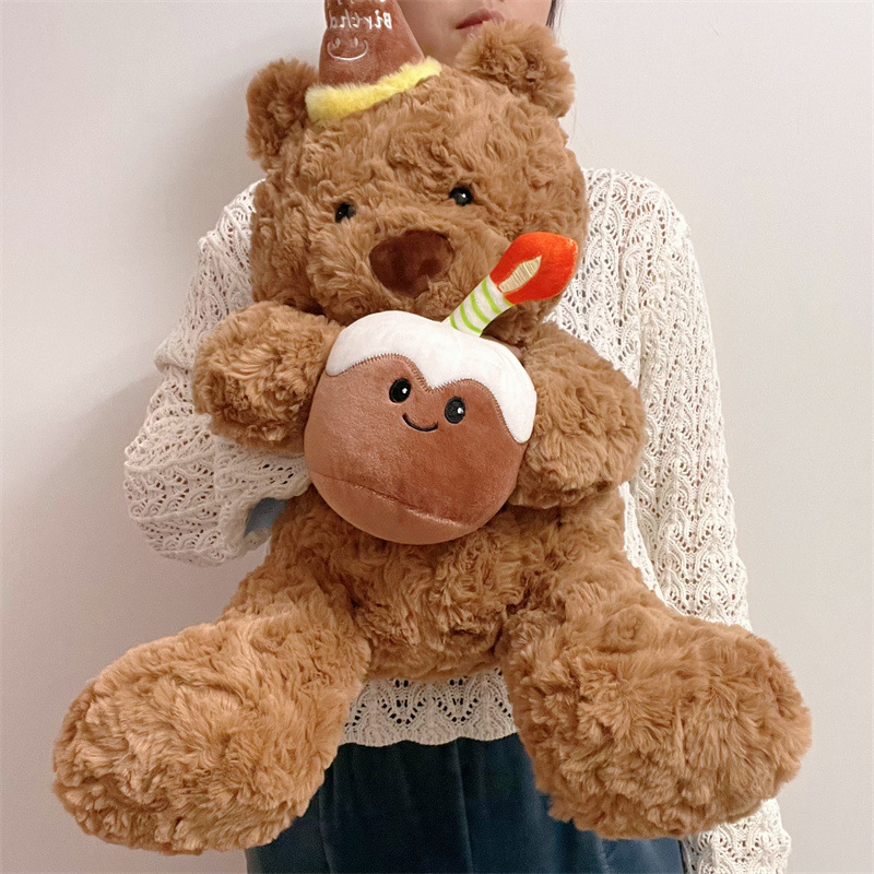 特ブツブツパジャマ熊抱熊公仔ぬいぐるみかわいいネクタイ熊人形テディベア誕生日プレゼント|undefined