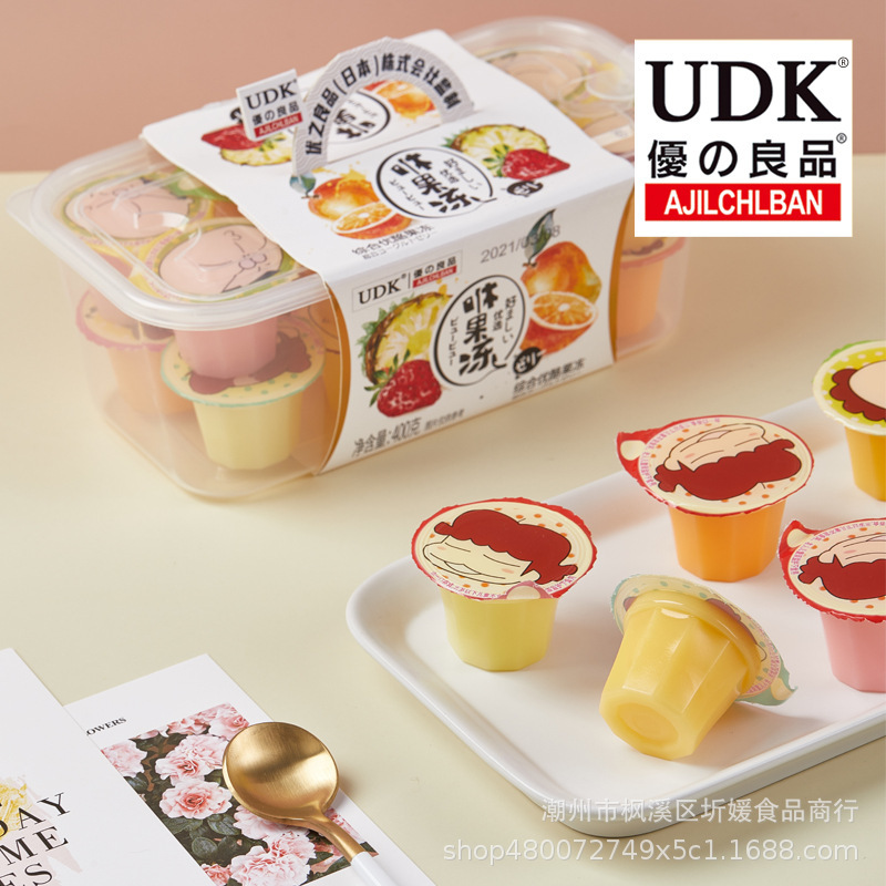 UDK优之良品优酪果冻布丁芒果草莓综合味儿童布丁果冻休闲零食