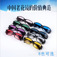 厂家直供跑江湖地摊会销专卖LED阅读照明时尚老花镜黑色黄平光