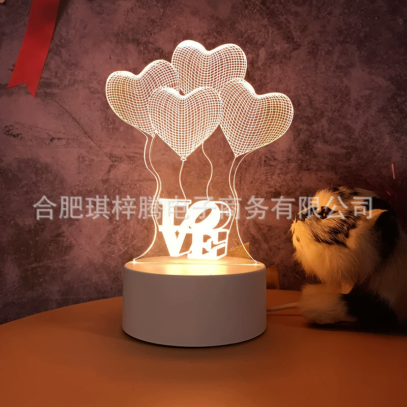 Ins Creative warm soft light bedside Creative Night Light Decoration Music Ack Lights 3D Night Light Wholesale