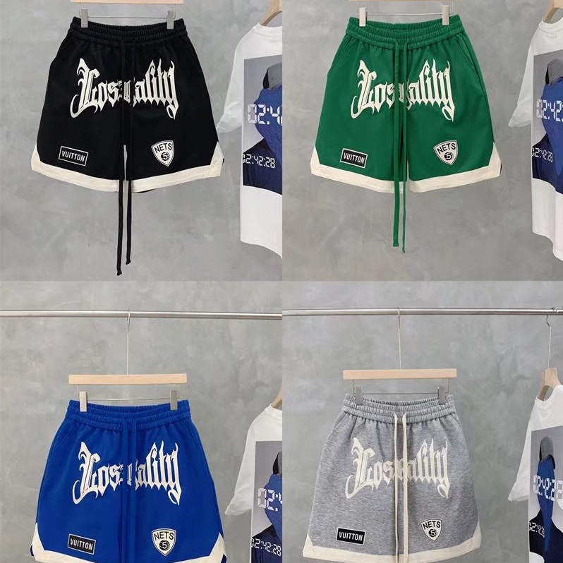 Nuevos pantalones cortos casuales para hombres, marca de moda, color sólido, contraste simple, moda, tubo recto suelto, pantalones deportivos de cinco puntos