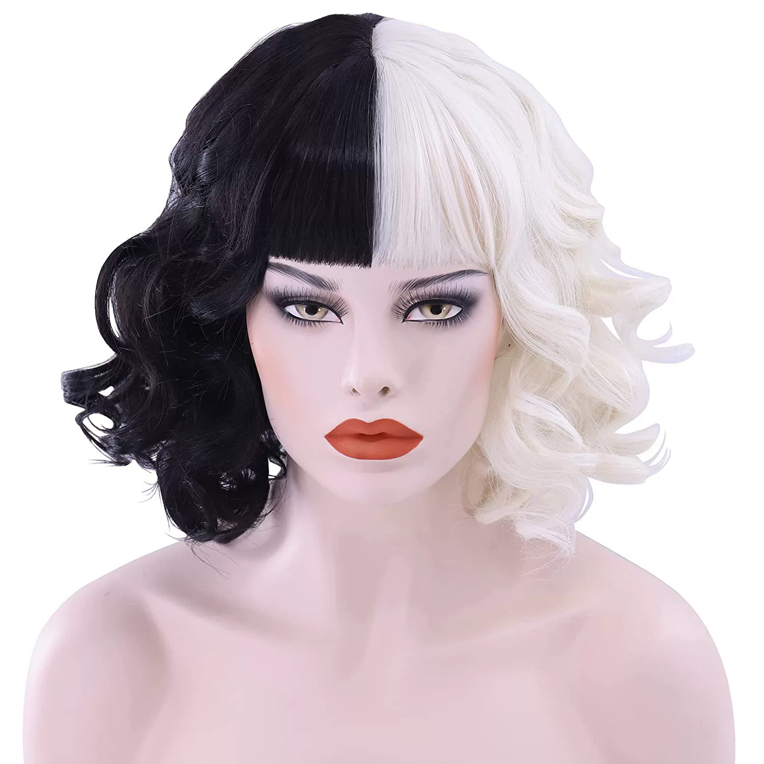 Черно-белый инь-янь парик Gatsby Witch Cruella наряды парик перчатки сигаретная палочка набор 101 верный пес Ace