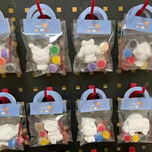 男孩石膏娃娃白坯手工涂色玩具车交通工具幼儿摆地摊热卖小商品