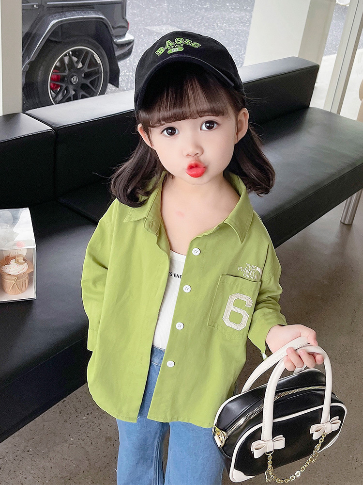 Camisas de niñas abrigas de otoño nuevos niños camisas casuales de manga larga niños cardigans ropa de bebé de moda