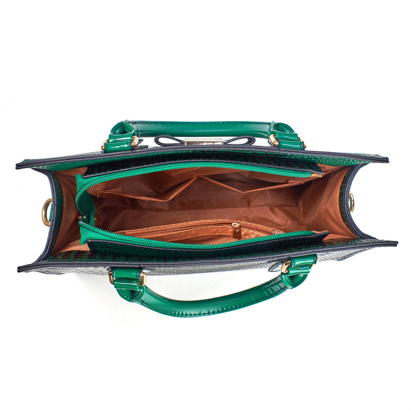Bolso bolso de mano bolso de madre e hijo estereotipado atmosférico europeo y americano patrón de cocodrilo bolso de hombro de moda comercio exterior bags de dos piezas
