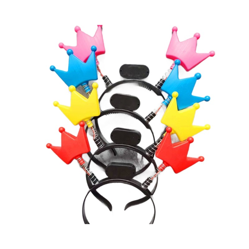 Tocado luminoso estrella de cinco puntas diadema de primavera estrella diadema horquilla palo de luz flash estrella de cinco puntas accesorios de horquilla