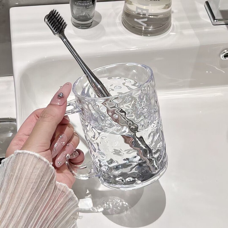 歯ブラシカップ、氷河カップ、軽くて高級感のあるバスルーム用ウォッシュカップ、家庭用シンプルで持ち運びに便利な高級感のある歯磨きカップ、うがい用カップ|undefined