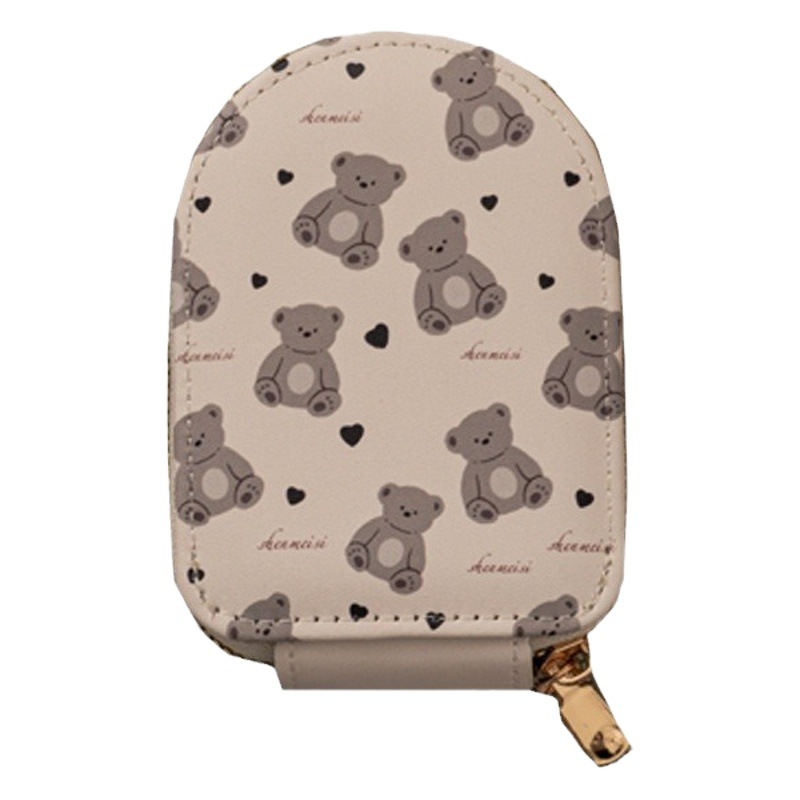 Bolso de tarjeta de órgano lindo de oso de dibujos animados transfronterizo Bolso de identificación de múltiples tarjetas para mujer Bolso de almacenamiento de tarjeta de gran capacidad para hombre