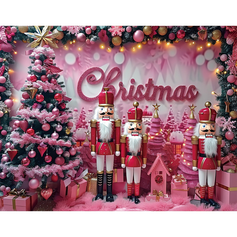 Tela de fondo de estudio de Navidad Actividades de Navidad Decoración de fiesta Tela de pared de fondo Escena de nieve de Navidad Tela colgante de fondo de foto