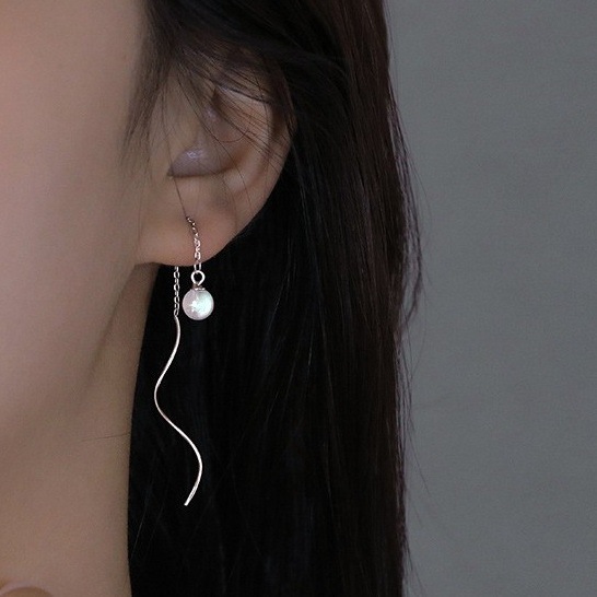 Simple Twisted Pearl Earrings for Women, Light Luxury, Everyday Versatile, Elegant Long Tassel Earrings, Live Broadcast Wholesale