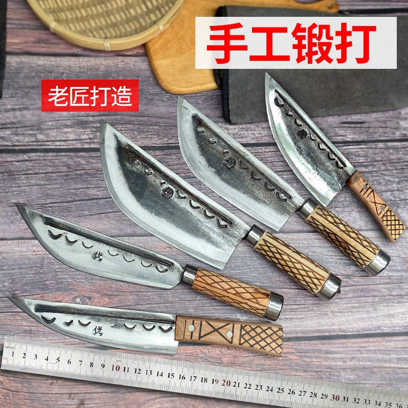 Кованый нож кулинарный (для разделки мяса), нож мясника, нож для нарезки, нож для мяса, традиционный нож для разделки мяса, нож для нарезки овощей.