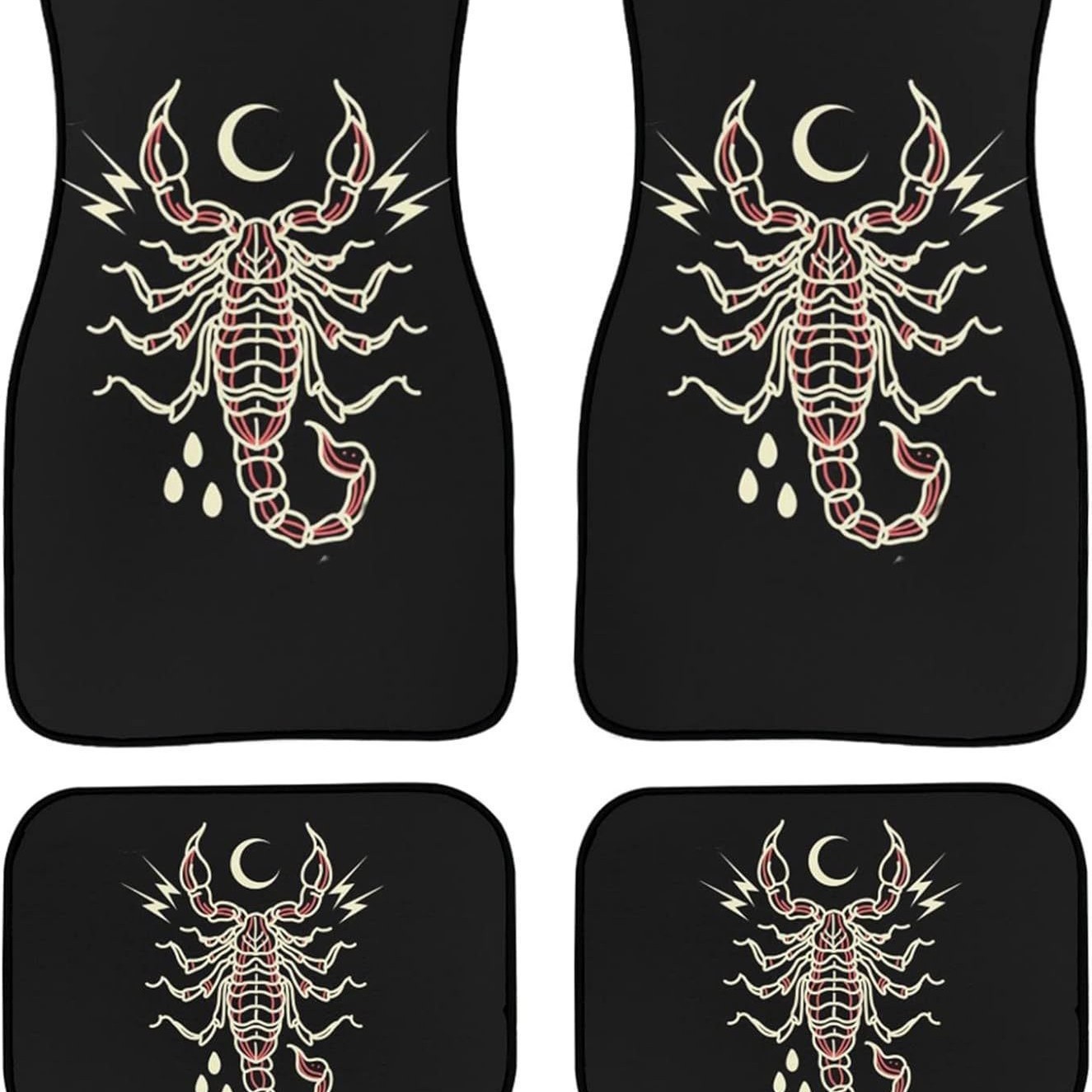 Cross-border JIT wholesale rose car floor mats, four-piece set of universal floor mats, non-slip and dirt-resistant car floor mats