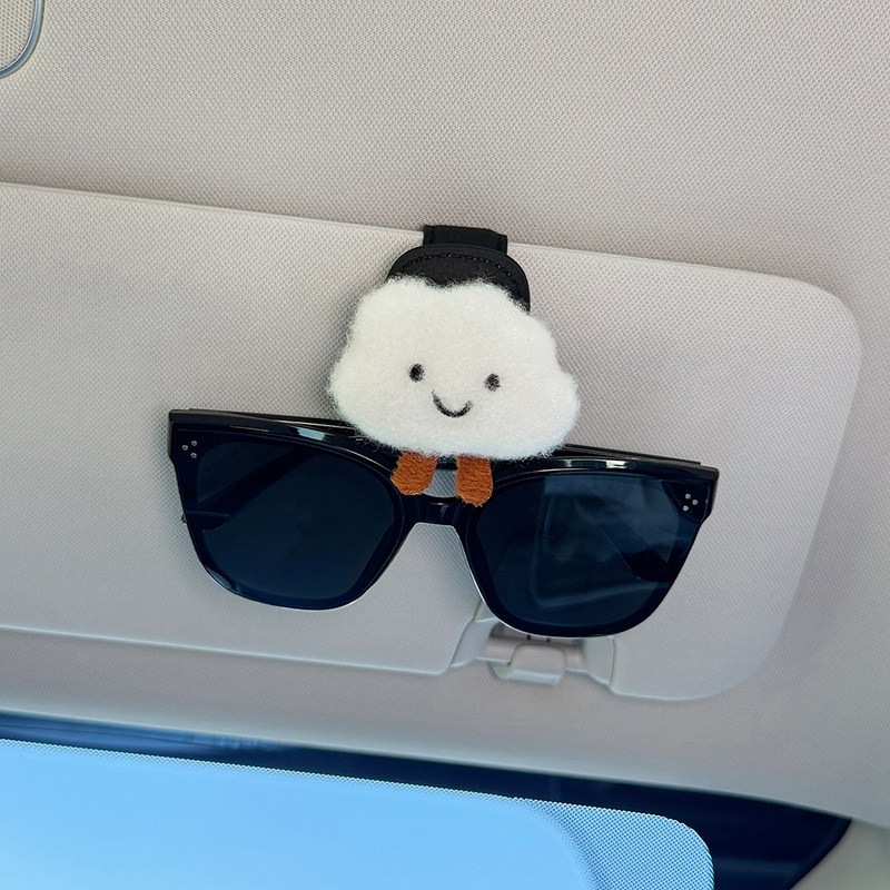 2026 Car Cloud Glasses Clip Car Sun Visor Multifunctional Sunglasses Holder Sunglasses Card Ticket Holder