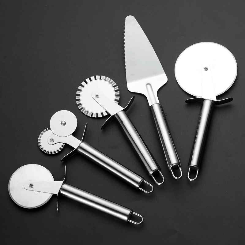 Dual wheel round universal kitchenware stainless steel