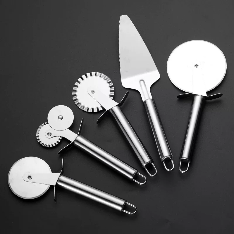 Dual wheel round universal kitchenware stainless steel