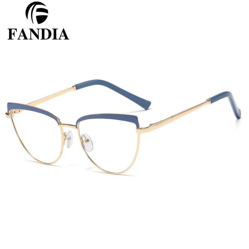 95557 nuevo anti-azul gafas de luz unisex gafas de ordenador Retro de metal gafas lisas gafas de Marco