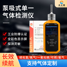 泵吸式单一便携氧气可燃气体检测仪手持式二氧化碳氨气探测报警器