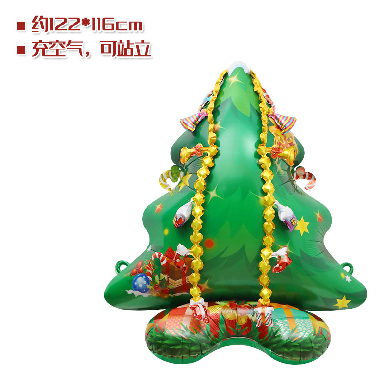 Ventana de Navidad accesorios de decoración de juguete globo 4D de pie de Navidad Viejo hombre Reno árbol de Navidad Super gran globo