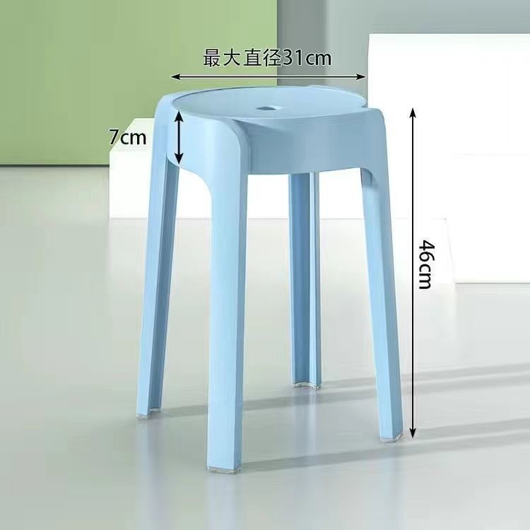 Sillas de plástico apilables respaldadas sillas de mesa de comedor gruesas taburetes de escritorio caseros plegables sillas de comedor nórdicas simples