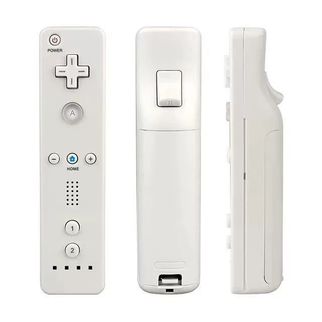 Беспроводная прямая рукоять Wii, нейтральная правая рукоять Wii, обычная прямая рукоять Wii, упаковка жемчужного хлопка, без силикона