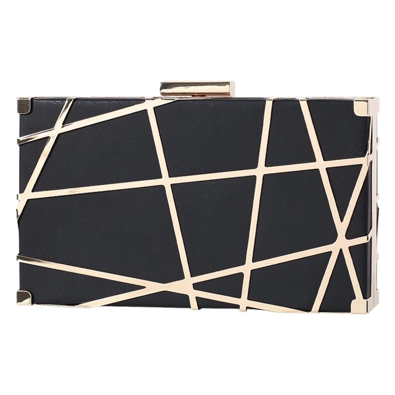 Cruz-frontera creativa PU malla hueca pequeña bolsa cuadrada bolsa de banquete Bolsa De noche Socialite vestido de fiesta embrague bolsa de boda