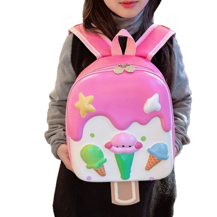 Nueva mochila escolar de jardín de infantes con carcasa dura, gran capacidad, protección de la columna vertebral, mochila infantil de dibujos animados, mochila de viaje informal para niños y niñas