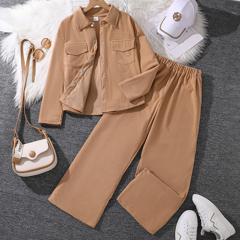 Mädchen Zweiteiler Set Mit Langarmshirt Und Hose Für Herbst Winter_voghion.com