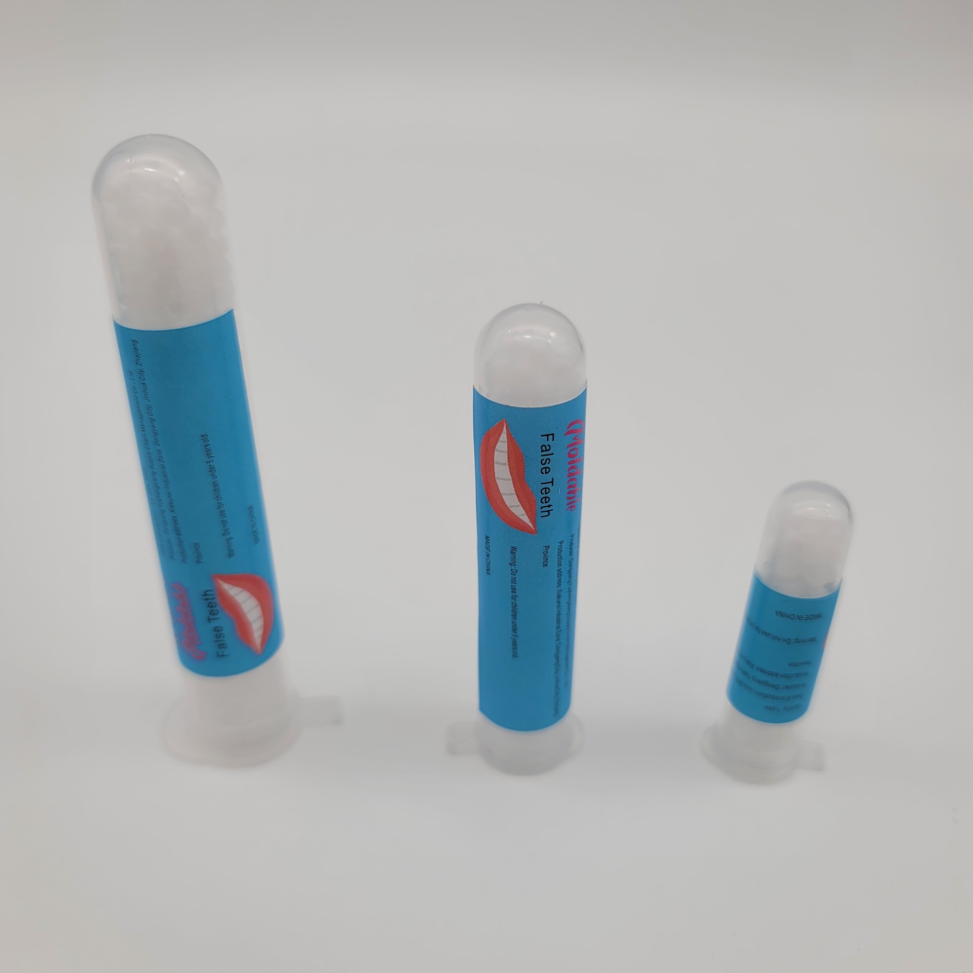 Cross-border DIY dientes falsos accesorios de la mascarada de Halloween sólido teether relleno dientes pegamento agujero relleno dientes falta de pegamento