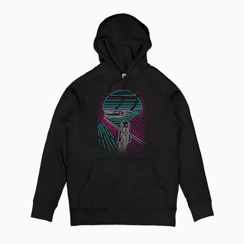 New SCREAMING NEON SCREAMING NEON light American vintage High Street vintage hooded sweater