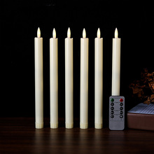 电子蜡烛 仿真道具光面led杆蜡 白子弹头塑料蜡烛氛围摆件电蜡烛