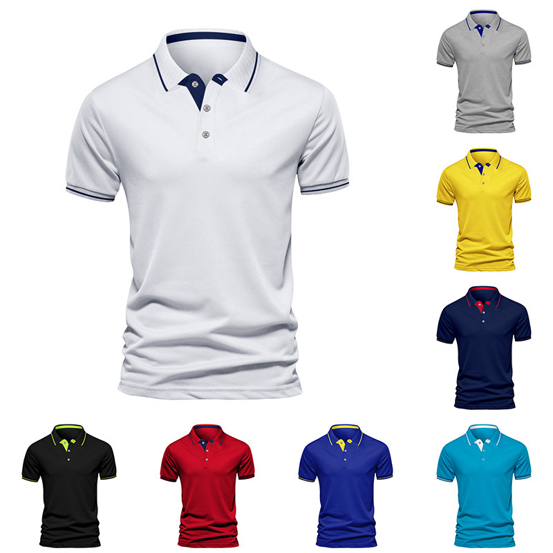 Men's Solid Color Polo Shirt Men's Clothing display picture 1
