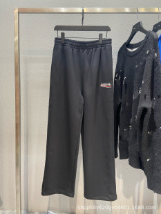 High Version B's Coke Embroidered Terry Sweatpants European and American Trendy Brand Ins Paris Classic Straight Couple Pants Versatile