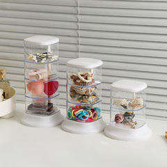 Transparent, Dustproof, and Waterproof Multi-Layer Rotating Storage Box for Puff, Makeup Cotton Pads, and Beauty Sponges