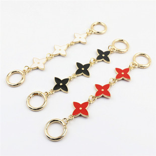 Luggage hardware accessories metal jewelry key chain glue drop four-leaf clover pendant small pendant clothing hardware accessories
