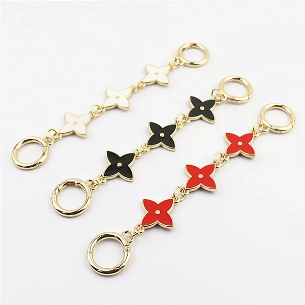 Luggage hardware accessories metal jewelry key chain glue drop four-leaf clover pendant small pendant clothing hardware accessories