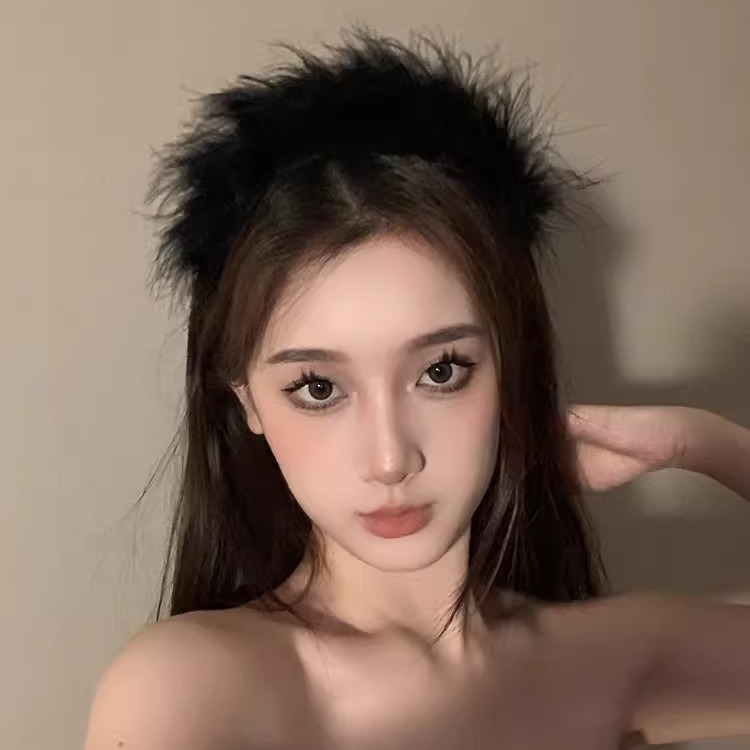 크리스마스 선기삼계 개성 타조 깃털 머리띠 선녀 기질 머리띠 닭털 머리장