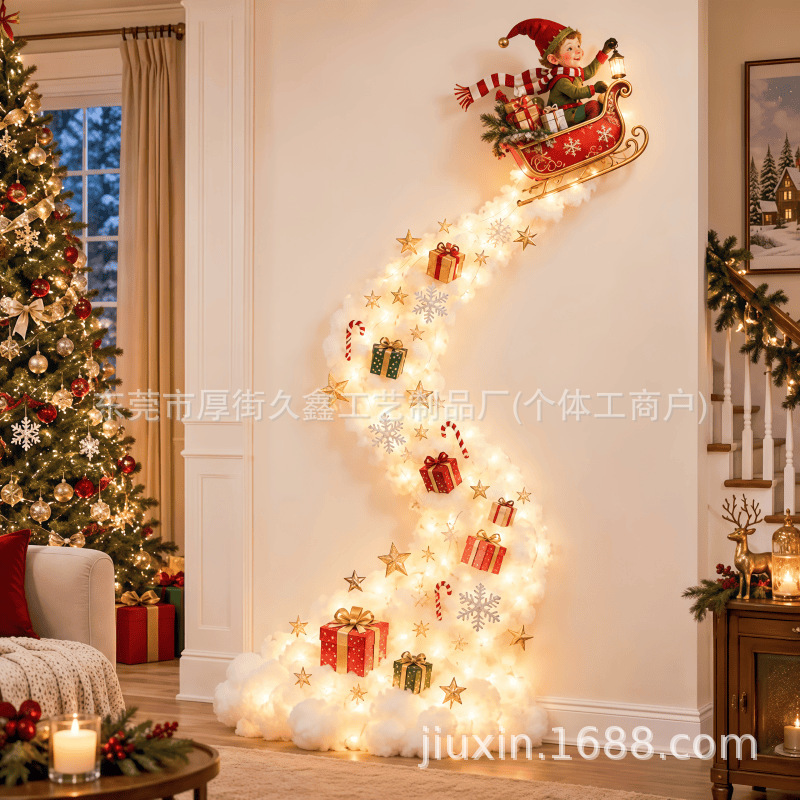 Decoración de Pared del Nacimiento Luminosa de Acrílico con Control Remoto para Hogar en Navidad