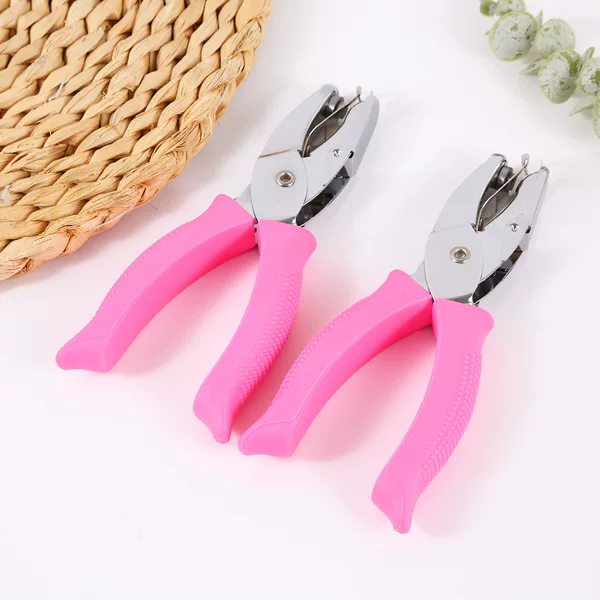 Flower-Shaped Pentagram Punch Pliers, Heart-Shaped Puncher, Triangle Puncher, 8mm Handheld Loose-Leaf Puncher